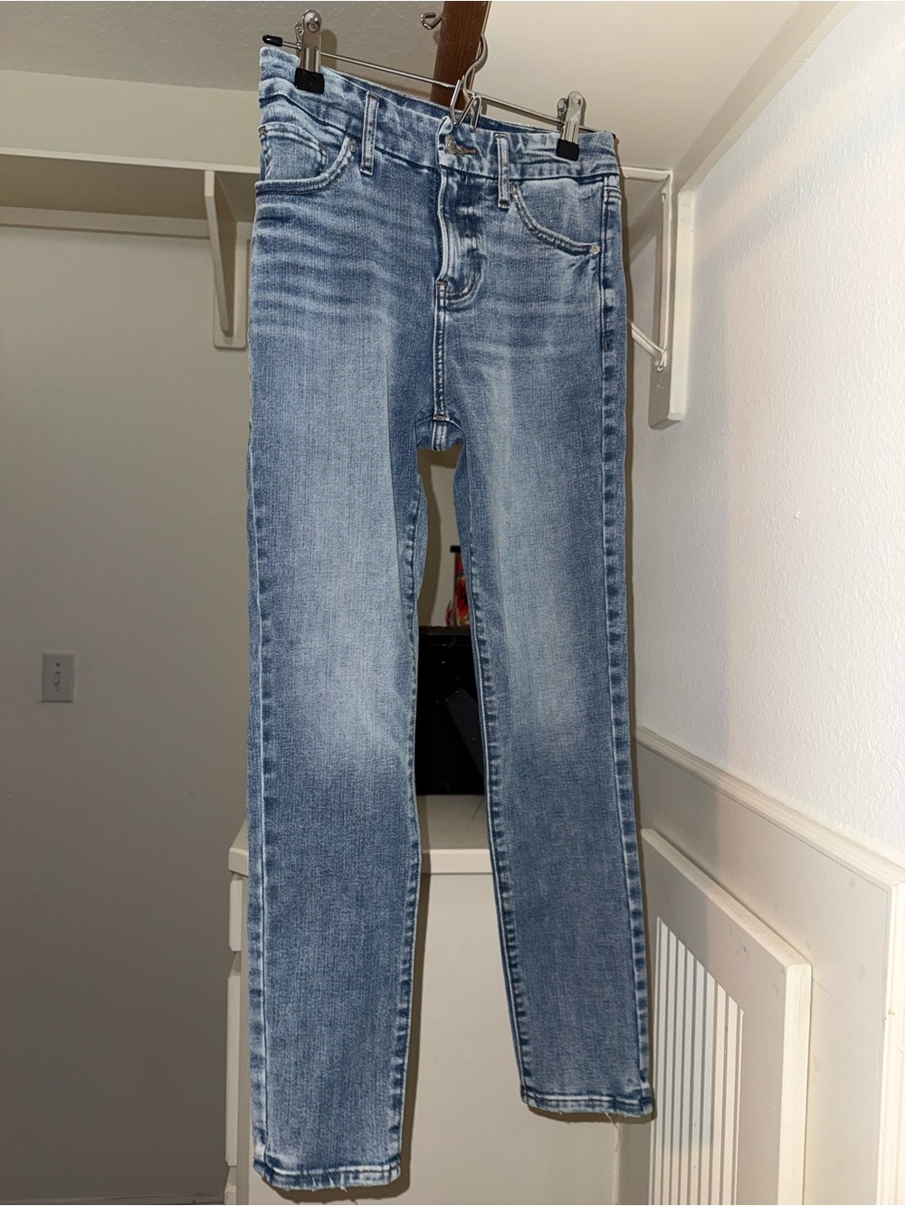 Express Cropped Skinny Mid Rise Jean